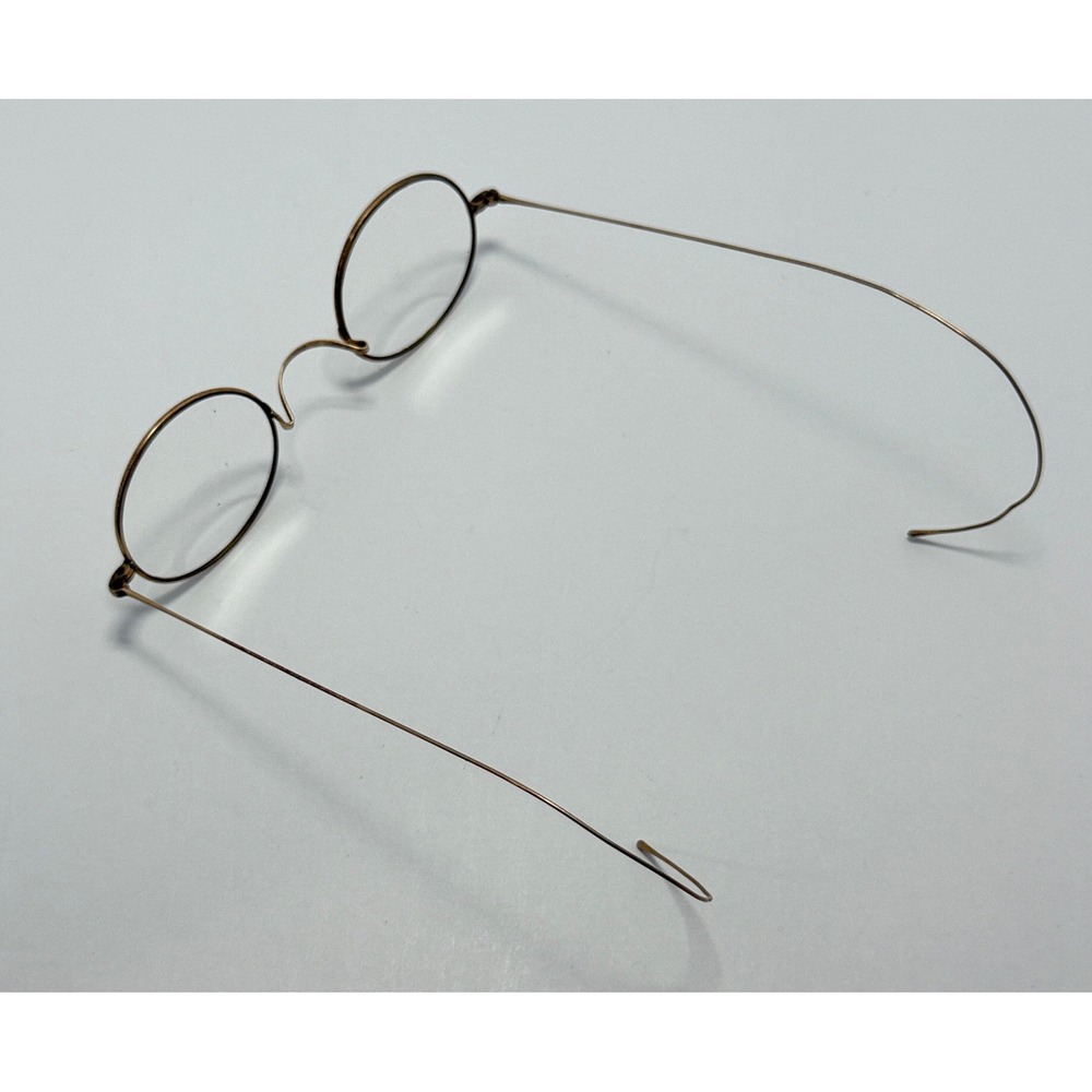American Optical Antique 10K Gold Round Spectacles Eyeglasses With Case Vintage